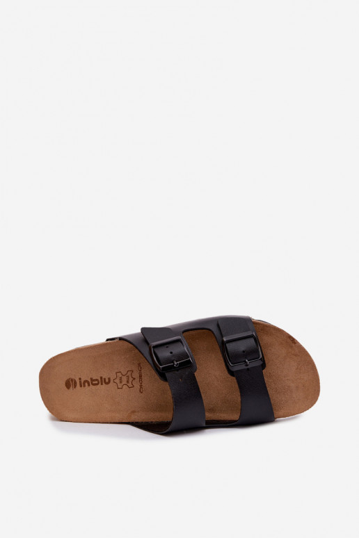 zapatillas de mujer con hebillas Inblu NM000039 de color negro