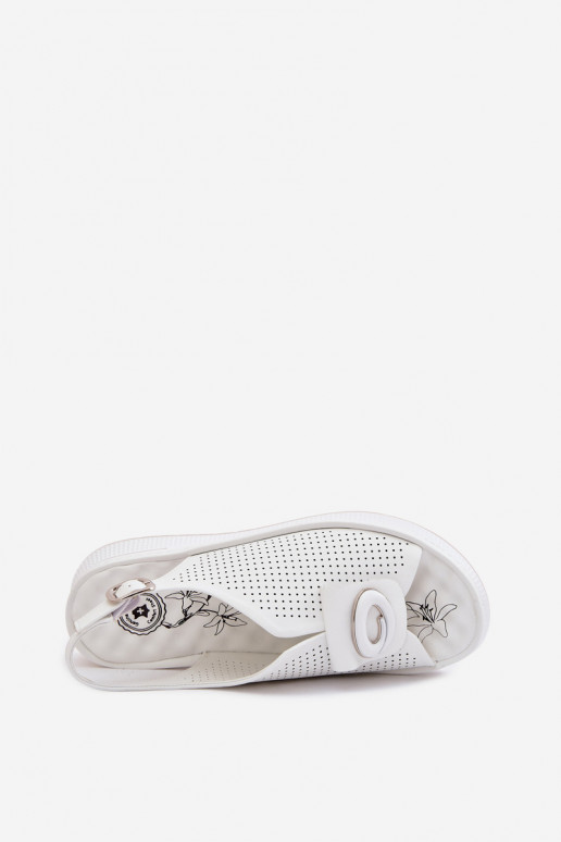 Sandalias de mujer Femenino Con decoraciones Detalem el color blanco Deliva