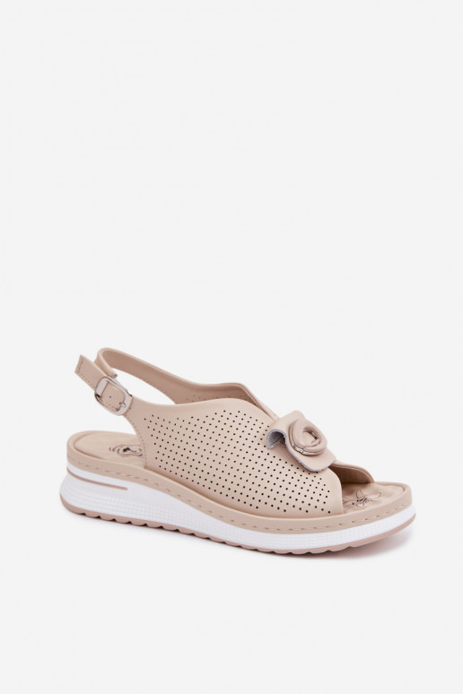Sandalias de mujer Femenino Con decoraciones Detalem beige Deliva