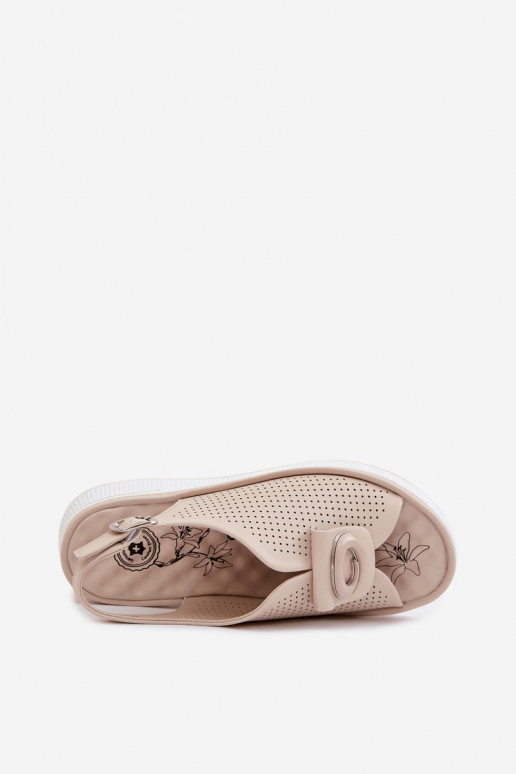 Sandalias de mujer Femenino Con decoraciones Detalem beige Deliva