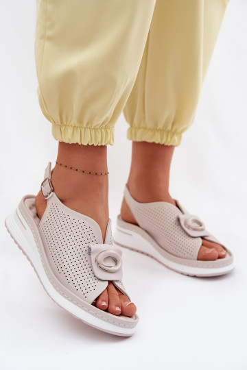 Sandalias de mujer Femenino Con decoraciones Detalem color gris Deliva 2