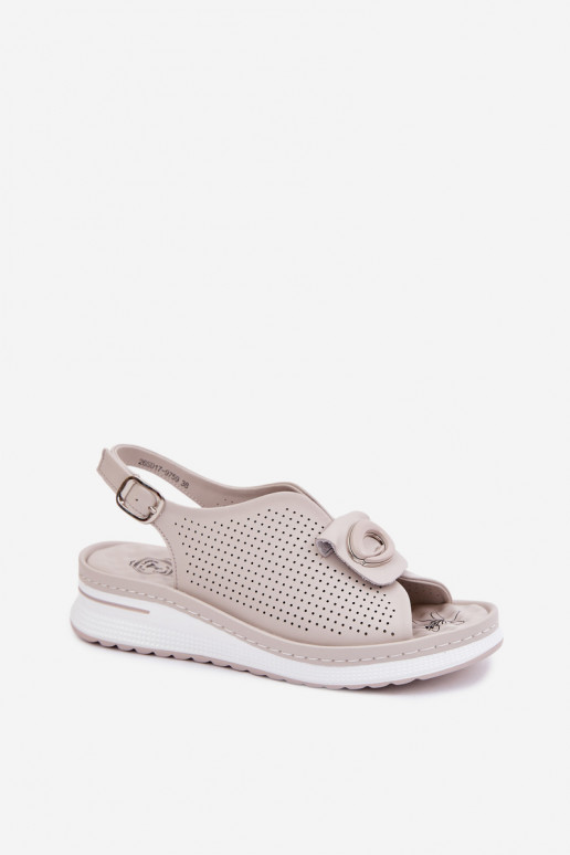 Sandalias de mujer Femenino Con decoraciones Detalem color gris Deliva