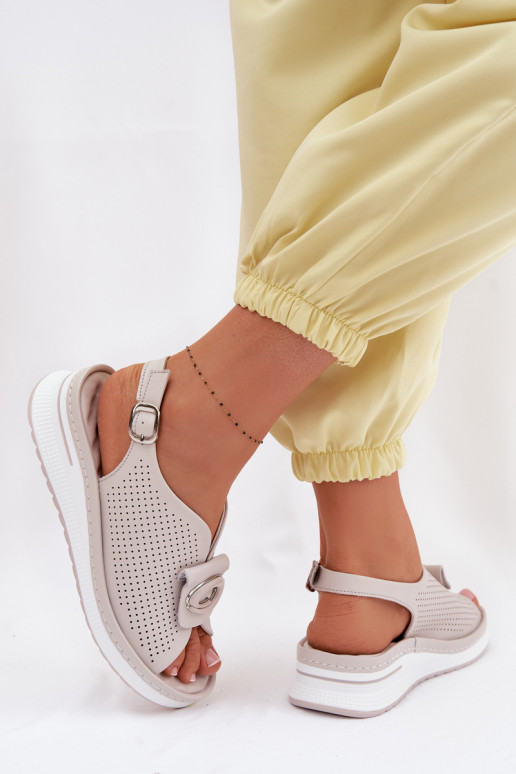 Sandalias de mujer Femenino Con decoraciones Detalem color gris Deliva