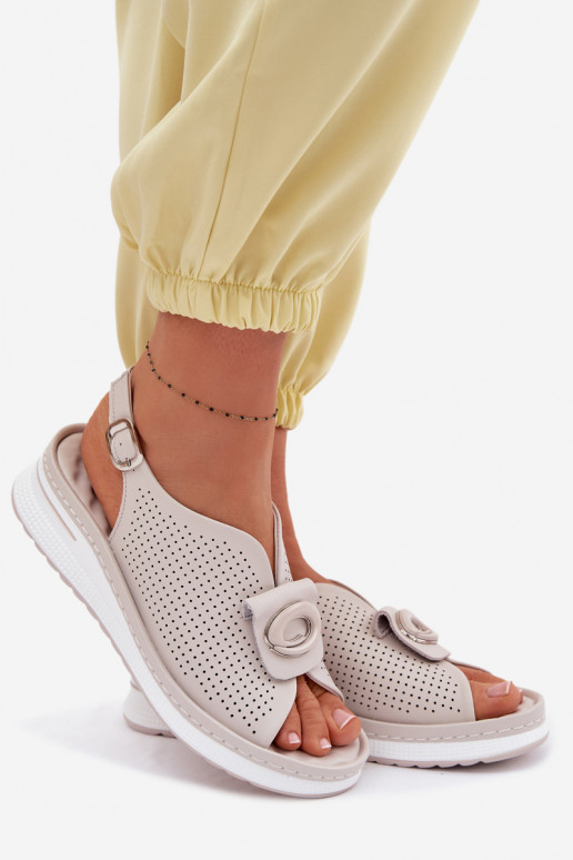 Sandalias de mujer Femenino Con decoraciones Detalem color gris Deliva