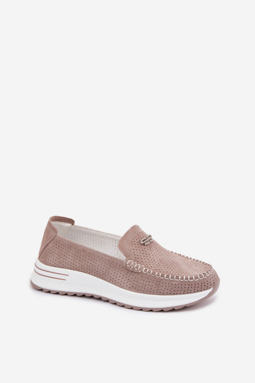 mocasines de mujerActivadoturalnego de gamuzau beige Demela