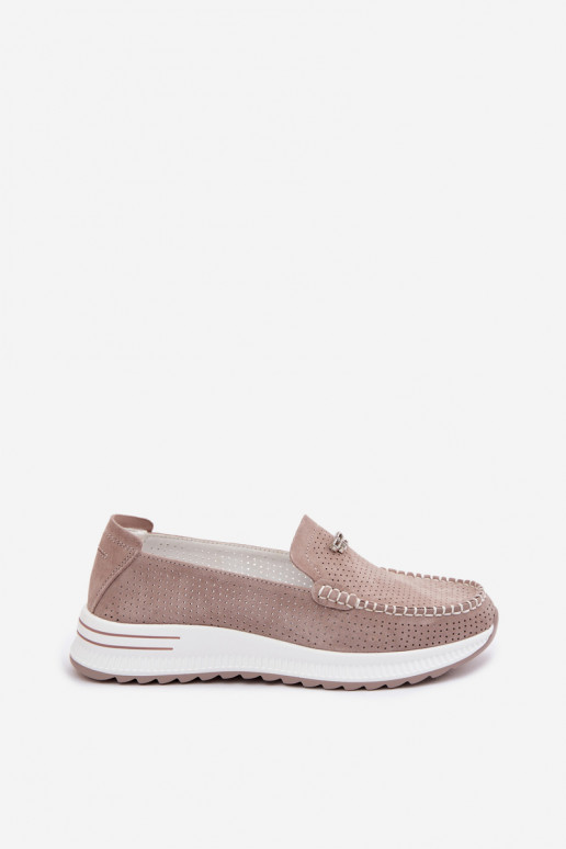mocasines de mujerActivadoturalnego de gamuzau beige Demela