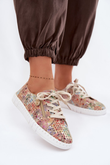 Zapatos de mujer de ante perforados Kamelia en varios colores
