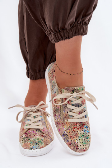 Zapatos de mujer de ante perforados Kamelia en varios colores 2