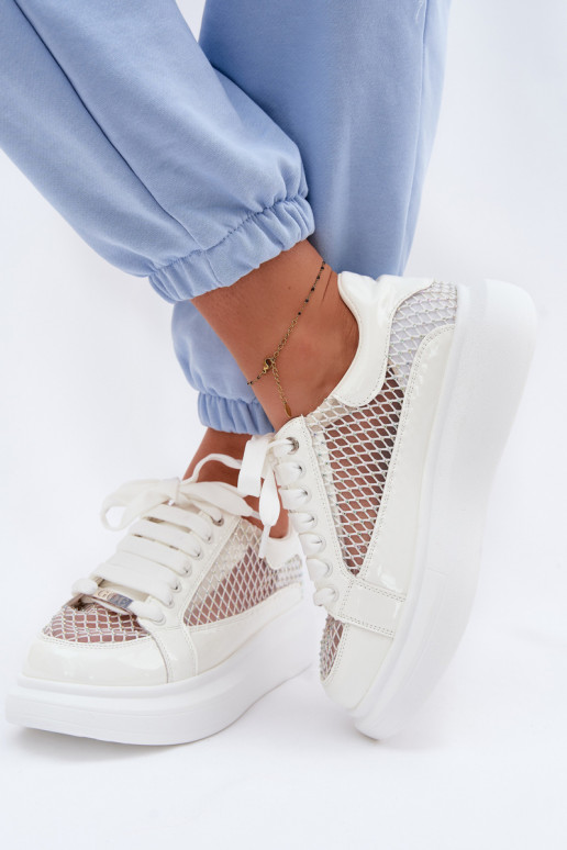 Piel Zapatillas modelo zapatos. Femenino Con decoración GOE TT2N4010 el color blanco