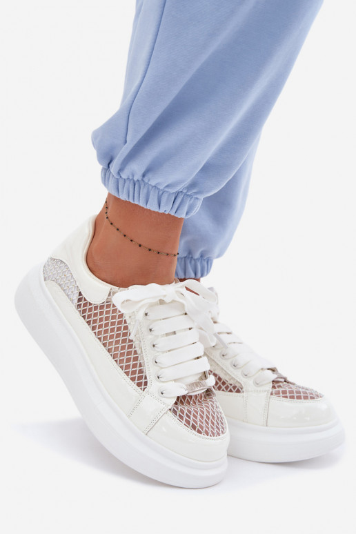 Piel Zapatillas modelo zapatos. Femenino Con decoración GOE TT2N4010 el color blanco