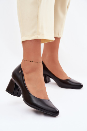 Zapatos de tacón negros Vinceza 62292 2