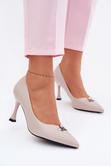 Zapatos de tacón grises con detalles elegantes Vinceza 62291 2