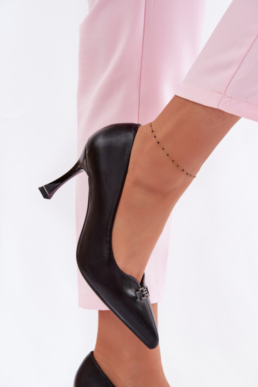 zapatos de tacón alto Con decoraciones Detalem Vinceza 62291 de color negro