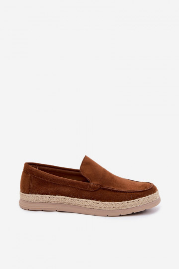 Mocasines de hombre espadrilles marrones Rexton 2