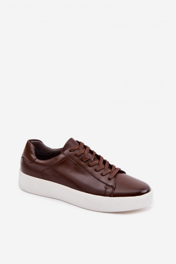 Zapatos deportivos para hombre de piel sintética marrones oscuros Velton