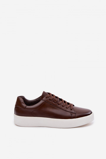 Zapatos deportivos para hombre de piel sintética marrones oscuros Velton 2