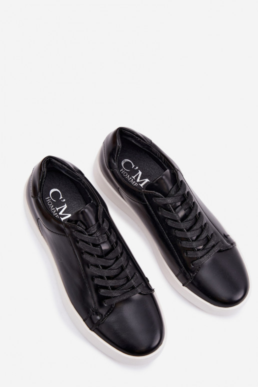 Zapatillas modelo zapatos. para los hombres de cuero ecológico de color negro Velton