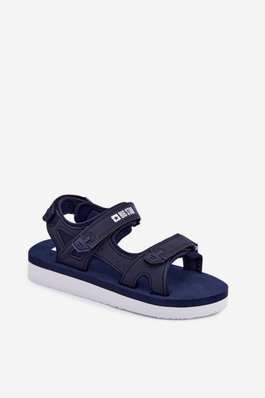 Femenino Estilo deportivo sandalias con una plataforma Big Star LL274792 azul oscuro