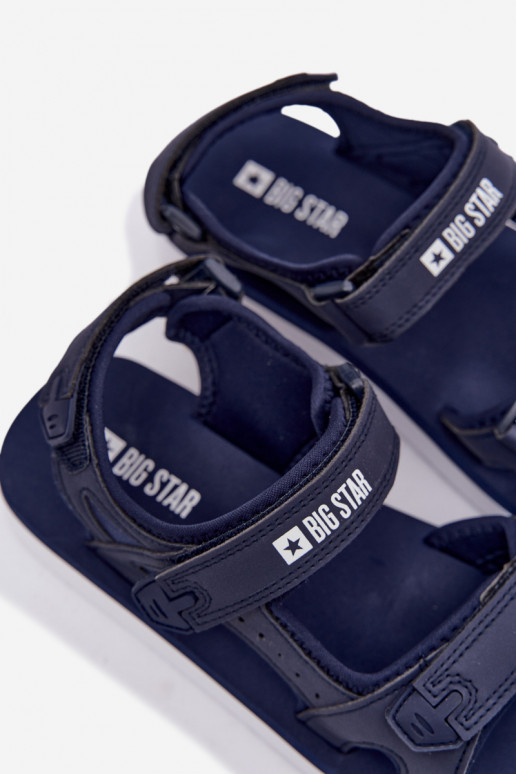 Femenino Estilo deportivo sandalias con una plataforma Big Star LL274792 azul oscuro