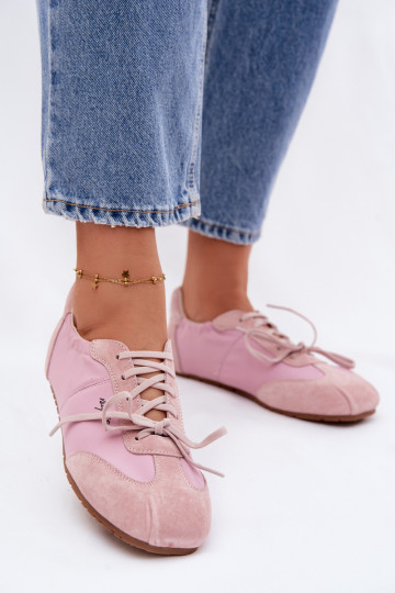 Zapatos deportivos bajos para mujer de gamuza Big Star TT274600 rosas 2