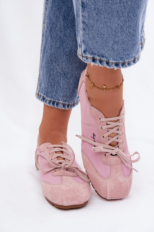 de gamuza Zapatillas modelo zapatos. Mujer baja Big Star TT274600 color rosa