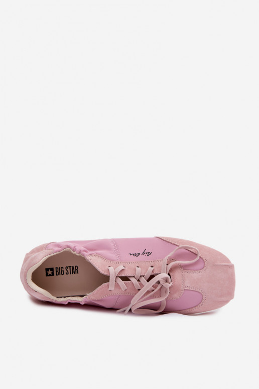 de gamuza Zapatillas modelo zapatos. Mujer baja Big Star TT274600 color rosa
