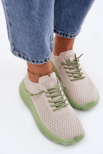 Zapatos deportivos para mujer color arena Helinae