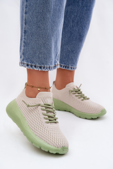 Zapatos deportivos para mujer color arena Helinae 2