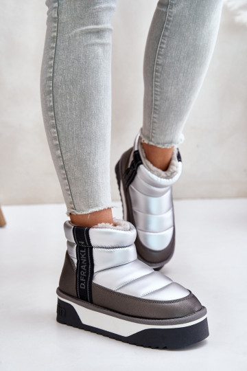 Bajo Botas de nieve Sobre una suela gruesa D.Franklin DFSH371010 color plata