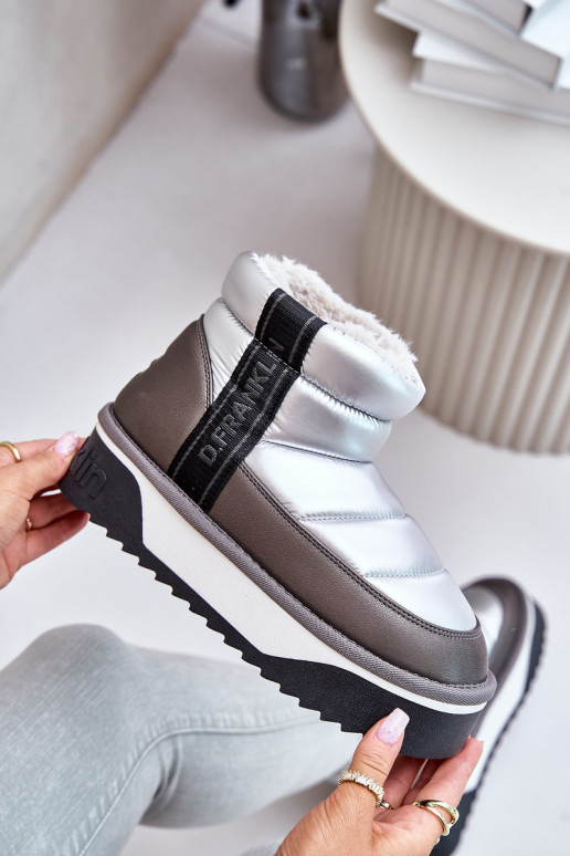 Bajo Botas de nieve Sobre una suela gruesa D.Franklin DFSH371010 color plata