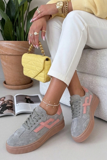 Zapatillas deportivas verdes de cuero natural Cambell