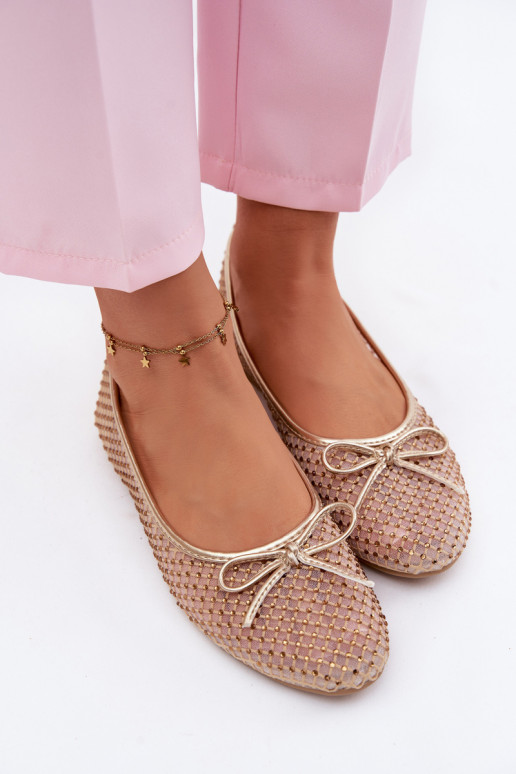 red bailarinas Con decoración Vinceza 62270 color dorado