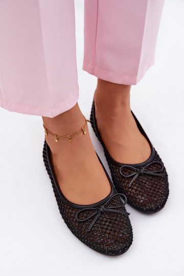 red bailarinas Con decoración Vinceza 62270 de color negro