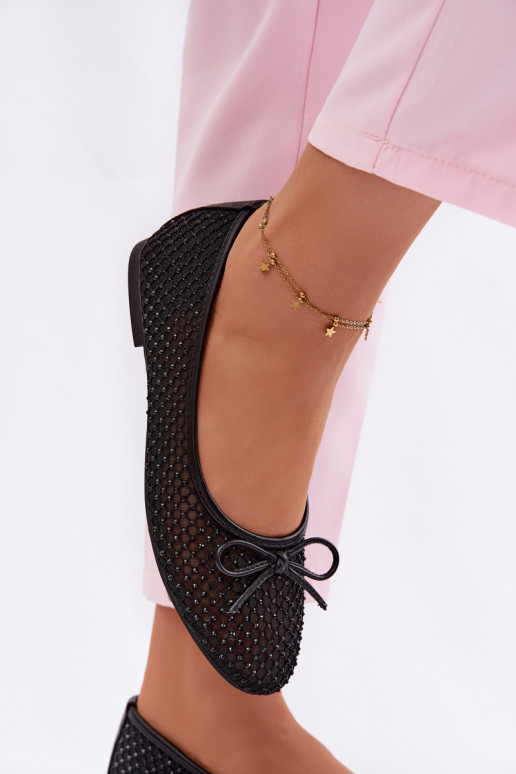 red bailarinas Con decoración Vinceza 62270 de color negro