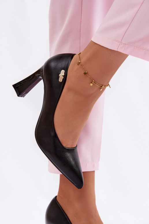 Estilo elegante Zapatos con tacones Vinceza 62276 de color negro