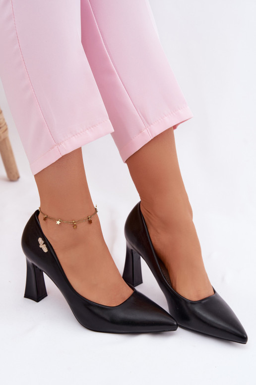 Estilo elegante Zapatos con tacones Vinceza 62276 de color negro