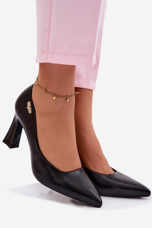 Estilo elegante Zapatos con tacones Vinceza 62276 de color negro