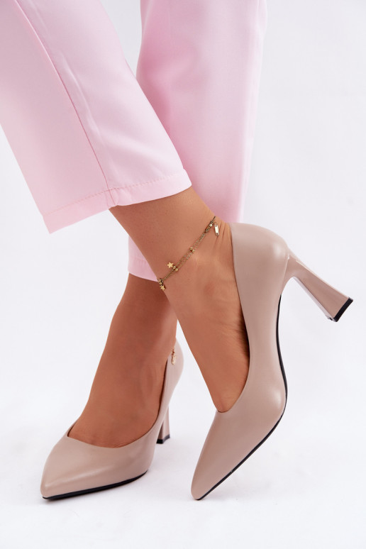 Estilo elegante Zapatos con tacones Vinceza 62276 beige