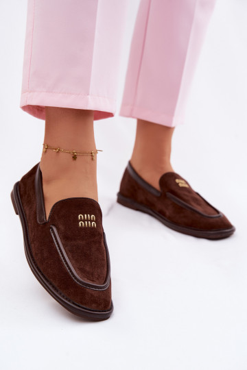 Mocasines planos para mujer Vinceza 62271 color chocolate 2