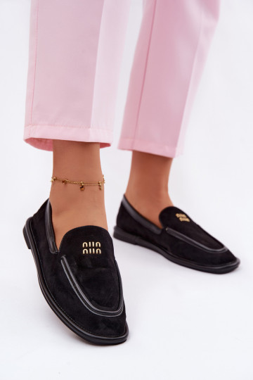 Mocasines planos para mujer Vincenza 62271 color negro 2