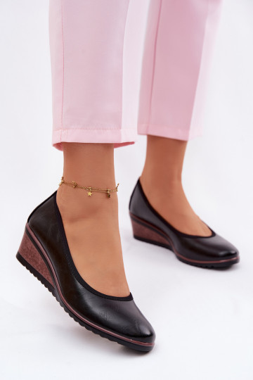 Zapatos de mujer con plataforma Vinceza 58628 color negro 2