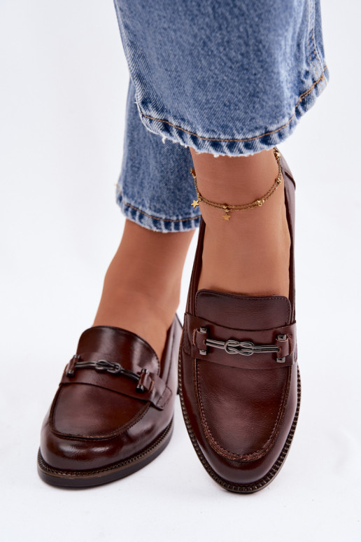 mocasines de mujer Piel Vinceza 18132 color marrón