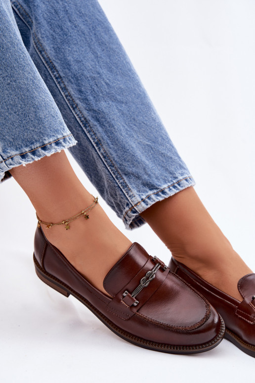 mocasines de mujer Piel Vinceza 18132 color marrón