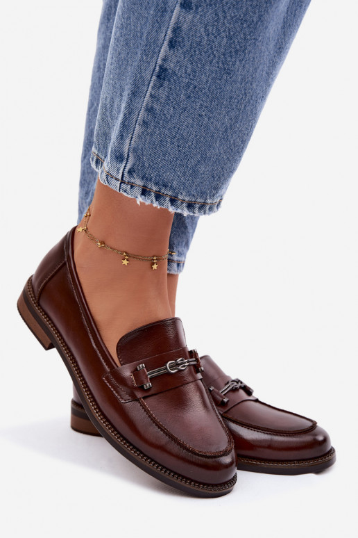 mocasines de mujer Piel Vinceza 18132 color marrón