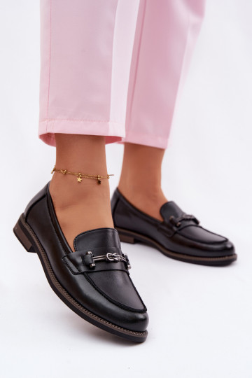 mocasines de mujer Piel Vinceza 18132 de color negro