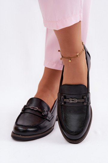 mocasines de mujer Piel Vinceza 18132 de color negro 2