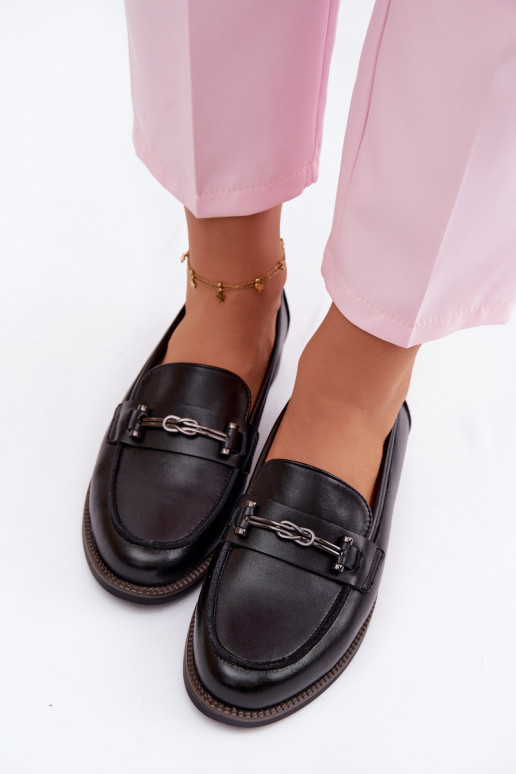 mocasines de mujer Piel Vinceza 18132 de color negro