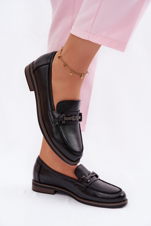 mocasines de mujer Piel Vinceza 18132 de color negro