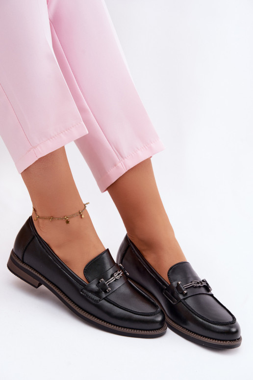 mocasines de mujer Piel Vinceza 18132 de color negro