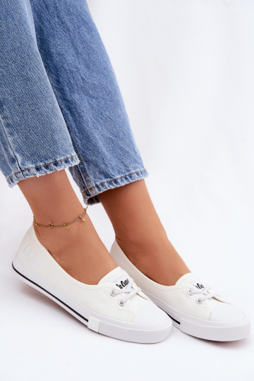 Zapatos casuales de estilo deportivo Lee Cooper LCIN-26-31-4356 color blanco